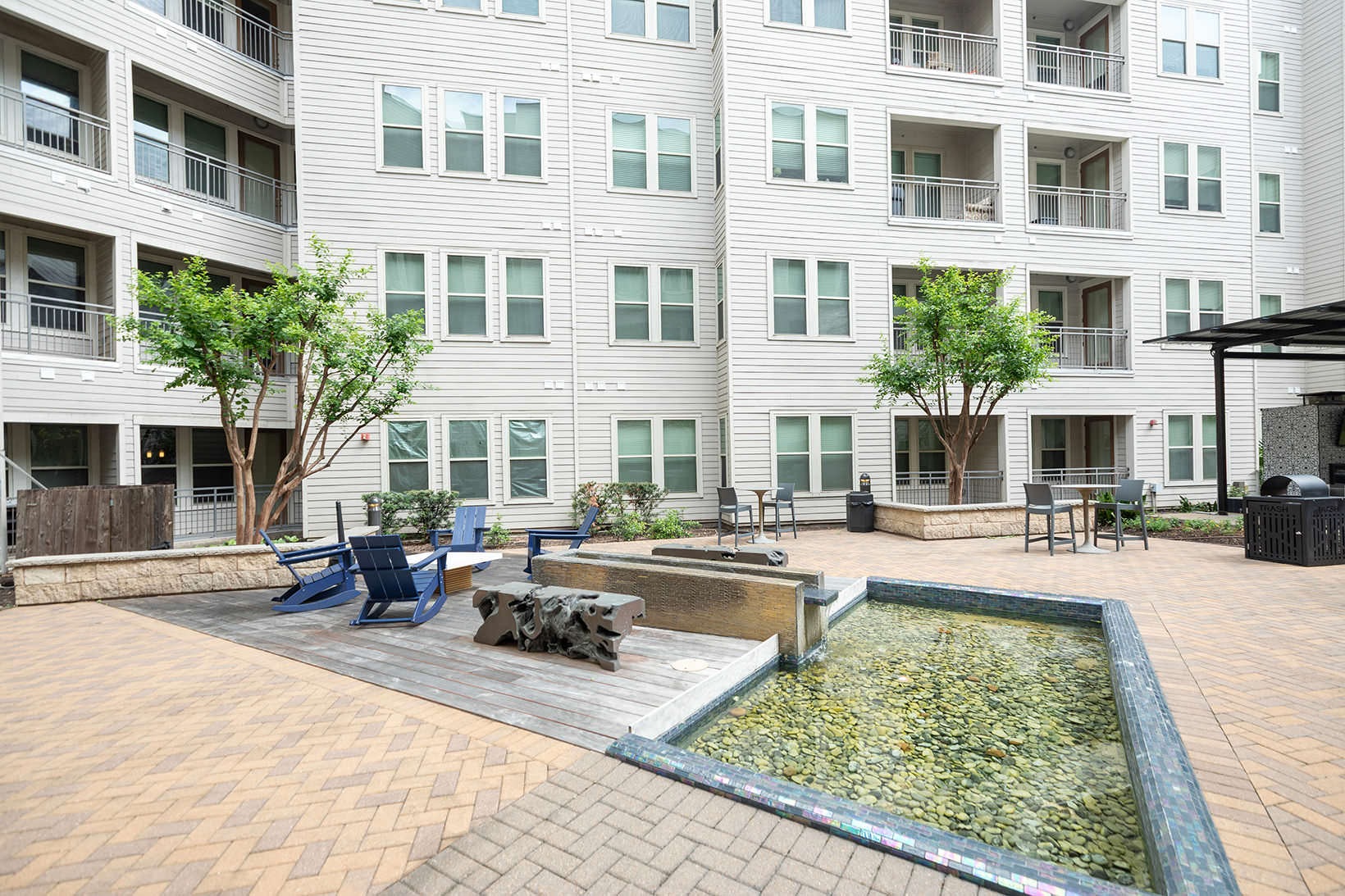 Courtyard reflecting pool in courtyard