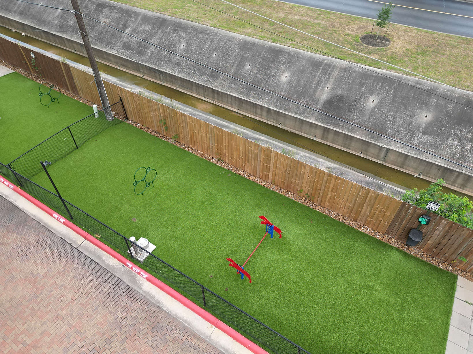 Dog Park overhead shot of dog parks