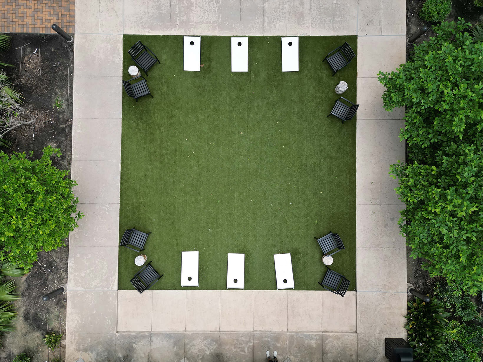 Game Lawn overhead view of game lawn