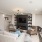 spacious living room with fireplace