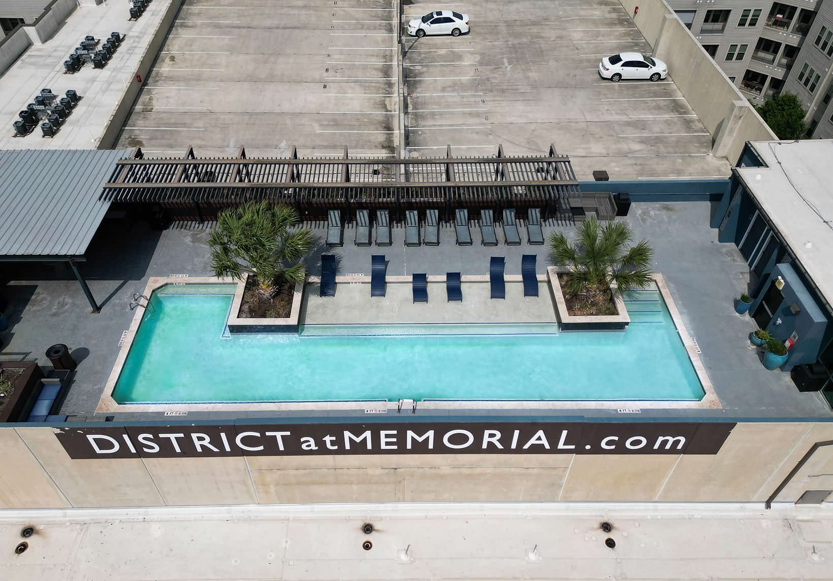 Rooftop Pool aerial shot of rooftop pool
